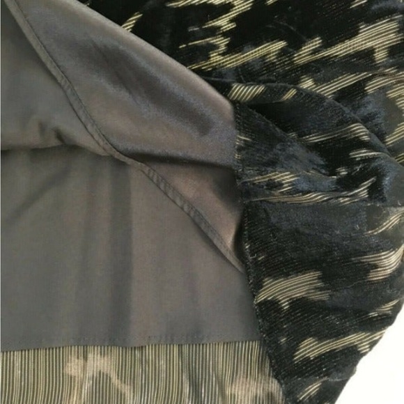 TAHARI BY ASL Size 22W Plus Velvet Dress Sleeveless Metallic Black/Gold $168 NWT - Picture 6 of 7